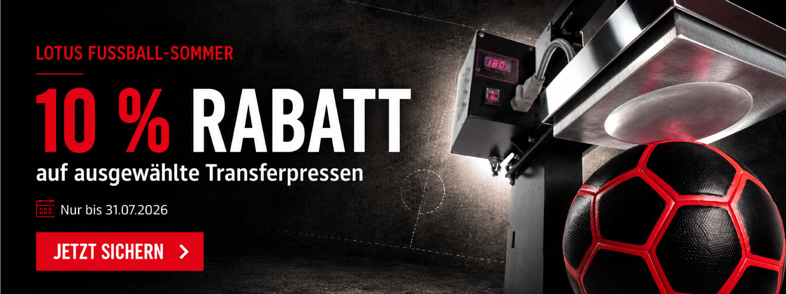 Lotus Fussball-Presse vor schwarzem Hintergrund