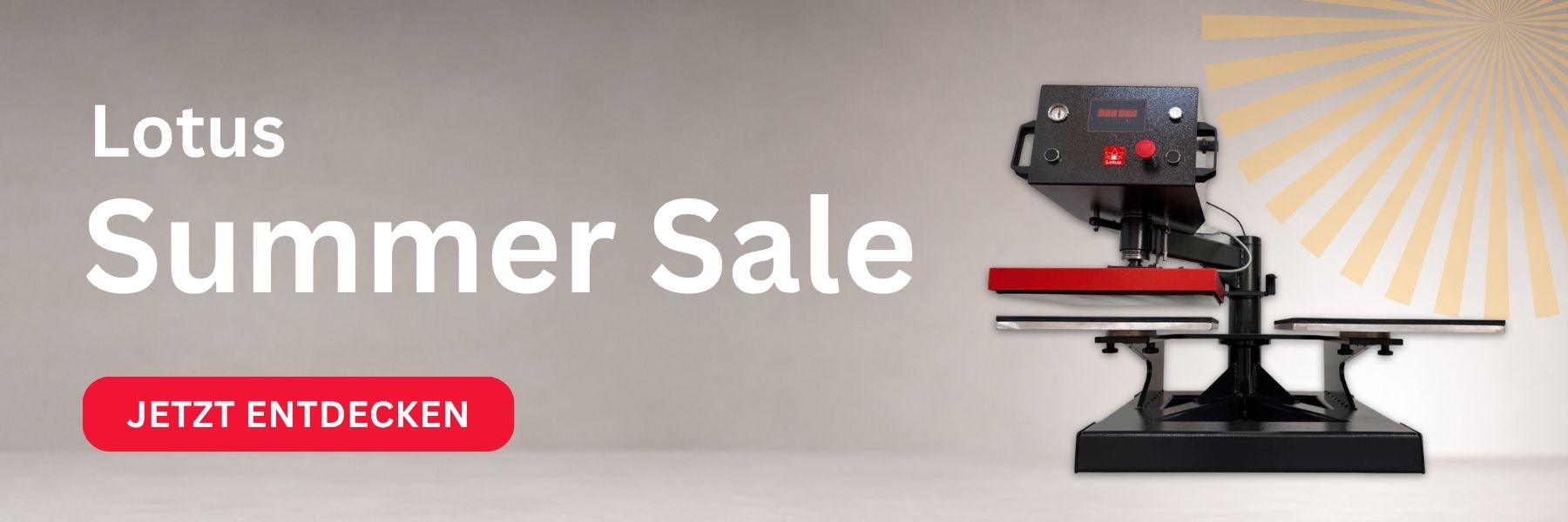 Lotus Summer Sale: Rabatt auf ausgewählte Transferpressen
